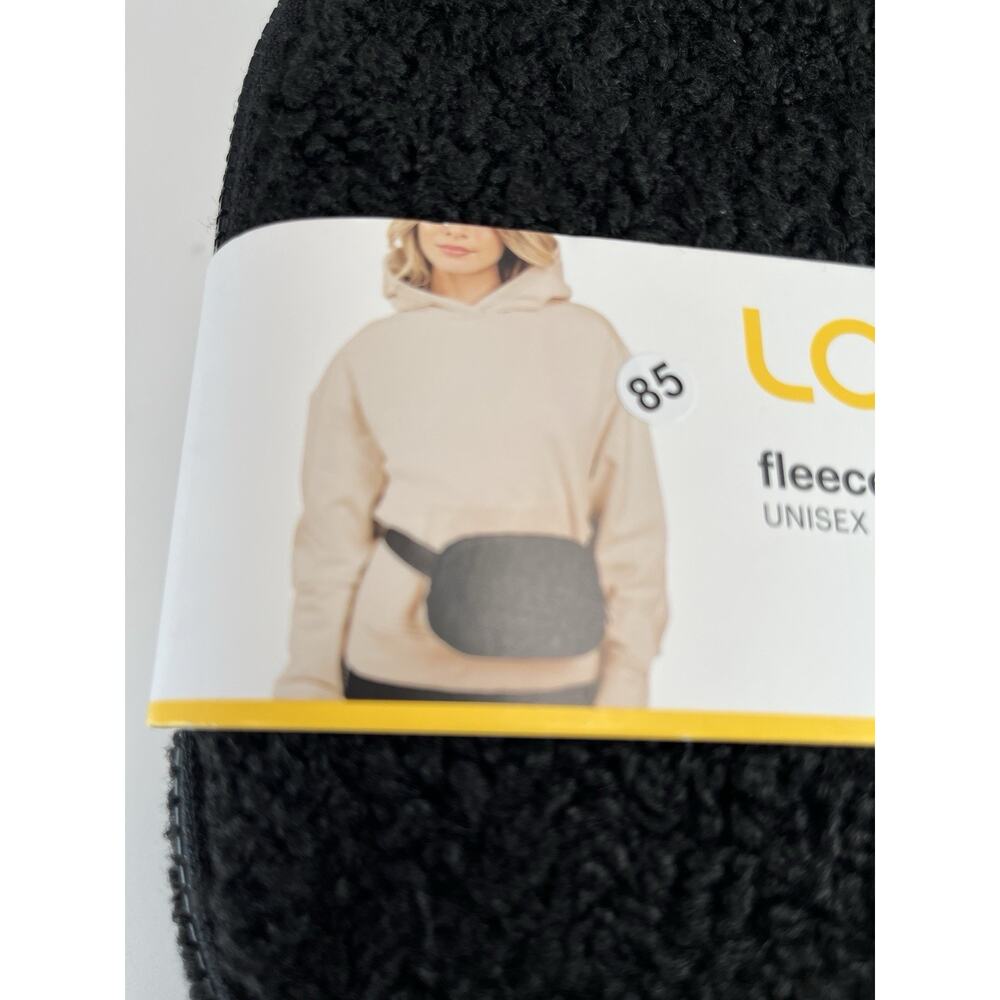 Lole Fleece Belt Bag Black Unisex Sherpa Fanny Pack Two-Way Zipper One Size NEW